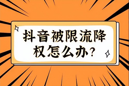 抖音因为某个视频违规被限流怎么办？如何做